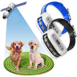 GPS Wireless Dog Fence System for 2 Dog, Electric Satellite Technology Pet Containment System by GPS Signal Boundary Pets with Waterproof & Rechargeable Collar Receiver (White)