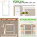 NiceTCU 56” Extra Tall Cat Gate for Doorway, 37.4-41.3" Wide Clear Gate