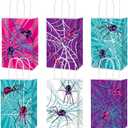 24Pcs Spider Party Favor Bags for Girls Spiderweb Themed Birthday Party Decorations Spiders Gift Bag with Handles Comic Heroes Goodie Bag for Spider Fans Kids Baby Shower Game Parties Favor