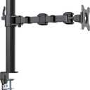 Amazon Basics Single Computer Monitor Stand with Cable Management, Height Adjustable VESA Desk Arm Mount, Fully Adjustable Tilt and Rotation, Steel, Black, Fits 13-30" Screens