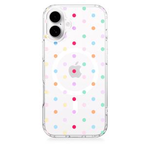 Feams for iPhone 17 Case [Compatible with Magsafe] Slim Shockproof Protective Clear Phone Cover for iPhone 17 6.3" Women Girls, Colorful Polka Dot