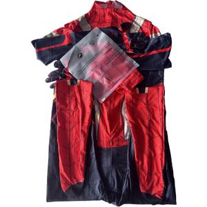 Heroes Kids Bodysuit Halloween Costume - Spandex Jumpsuit with Printed Design and Spandex Overhead Mask, XL(Height:53-57Inch)