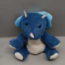 SuzziPals Microwavable & Coolable Triceratops Dinosaur Stuffed Animals, Heated Stuffed Animal Heating Pads for Soothing & Relaxation, Navy Blue Dino Plush for Stress Relief, Plushies Dinosaur Gifts