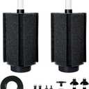 100-120 Gal Large Aquarium Sponge Filter with Air Stone and Ceramic Media,2 Pack Quiet Fish Tank Filters fit Breeding Fry Betta Shrimp Fish Tank (Large(2 Pack) for 80-150 Gal)