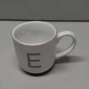 COLLECTIVE HOME - Ceramic Mug, Uppercase Letter Design, Matte Sandstone Texture, Minimalist and Stylish, 15oz, Perfect for Personalized Gifts (E)