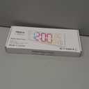 JALL 13" Large Digital Wall Mount Clock, Count Down Timer, Alarm, Big LED, 8 RGB Color, DST, Temperature for Living Room Classroom Desk, Xmas, Birthday Gift for Senior Mom Dad (Black)