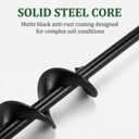 Auger Drill Bit for Planting 2"(D) x14.5(L), Garden Ground Earth Spiral Drill Bit with 3/8" Hex Drive, Post Hole Digger & Bulb Planter Tool