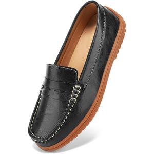 BEAUSEEN Women's Classic Handsewn Penny Loafers - Casual Slip On Moccasin Driving Shoes Lightweight Walking Flats Comfort Women Loafer Shoes