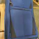 U.S. Traveler Aviron Bay Expandable Softside Luggage with Spinner Wheels, Navy, Large 31-Inch