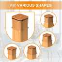 24 Pcs Chair Leg Floor Protectors for Hardwood Floors Square Silicone Covers to Protect Wood Tile Floors Felt Pads Furniture Leg Caps Anti-Scratch Reduce Noise (Fit:3/4" to 1")