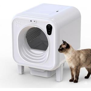Automatic Self-Cleaning Cat Litter Box, Smart Litter Box for Multi-Cat Household with 4K HD Camera & 2-Way Audio, 82L Large Space & 13L Waste Bin for 16-Day Use, Advanced Odor Control Exhaust