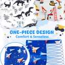 Boys' Underwear,Soft Cotton Tagless Panties for Toddlers' & Little Kids' Comfort,Breathable Boxer Briefs,6-Pack (5, Dinosaur-leaves-excavator-crane-sand Truck-white)