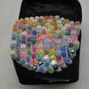 Caliart Alcohol Based Markers, 121 Colors Art Marker Set Chisel & Fine Dual Tip, Permanent Colored Pens for Adults Coloring Book Artists Illustration Sketch Drawing Supplies Gifts