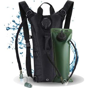 Water Backpack Black Hydration Backpack with 3 Liter Bladder Lightweight & Waterproof Hydration Pack for Hiking, Cycling, Running,Climbing Outdoorer ,Gift for dad