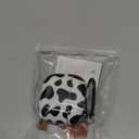 For Airpods 4 Gen Case 2024, Cute Cow Airpods 4th Generation Protective Hard Skin Women Girl with Keychain for Apple iPod Pro 4 Gen Case- Black Cow