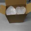 Yinkin 50 Pcs Heart Shaped Storage Containers 5 oz Heart Box Transparent Plastic Containers with Lids Organizer Box for Valentines Day DIY Art Craft Making