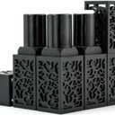 CTKcom Lip Balm Tubes Empty Hollow-out Black Plastic Lip Lipstick Tube Refillable Lip Balm Storage Containers for DIY Homemade Lipstick Lip Balm, Square Tube,10 Pack