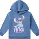 Disney Lilo and Stitch Unisex Pullover Hoodie for Toddlers and Big Kids (12, Navy)