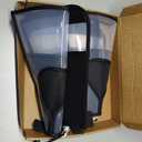 Soft Dog Cone Collar for Large Dogs, Mesh Windows Transparent E Collar for Dog, Anti-Bite Lick Wound Healing After Surgery Neuter Safety Practical Comfy Plastic Cone Black L