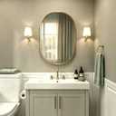 16x24 Oval Mirror - Pill Shaped Bathroom Vanity Mirror, Gold