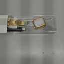 MioHHR Solid Stainless Steel Band Compatible with Apple Watch 38mm(Series 3/2/1) 40mm(Series SE/6/5/4) 41mm(Series 9/8/7) Metal Strap with Soft TPU Case for iWatch Bands for Women and Men, Gold