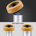 Extra Thick Toilet Wax Ring Kit with Flange and Bolts for Floor Outlet Toilets New Install or Re-seat, Fits 3-inch or 4-inch Waste Lines