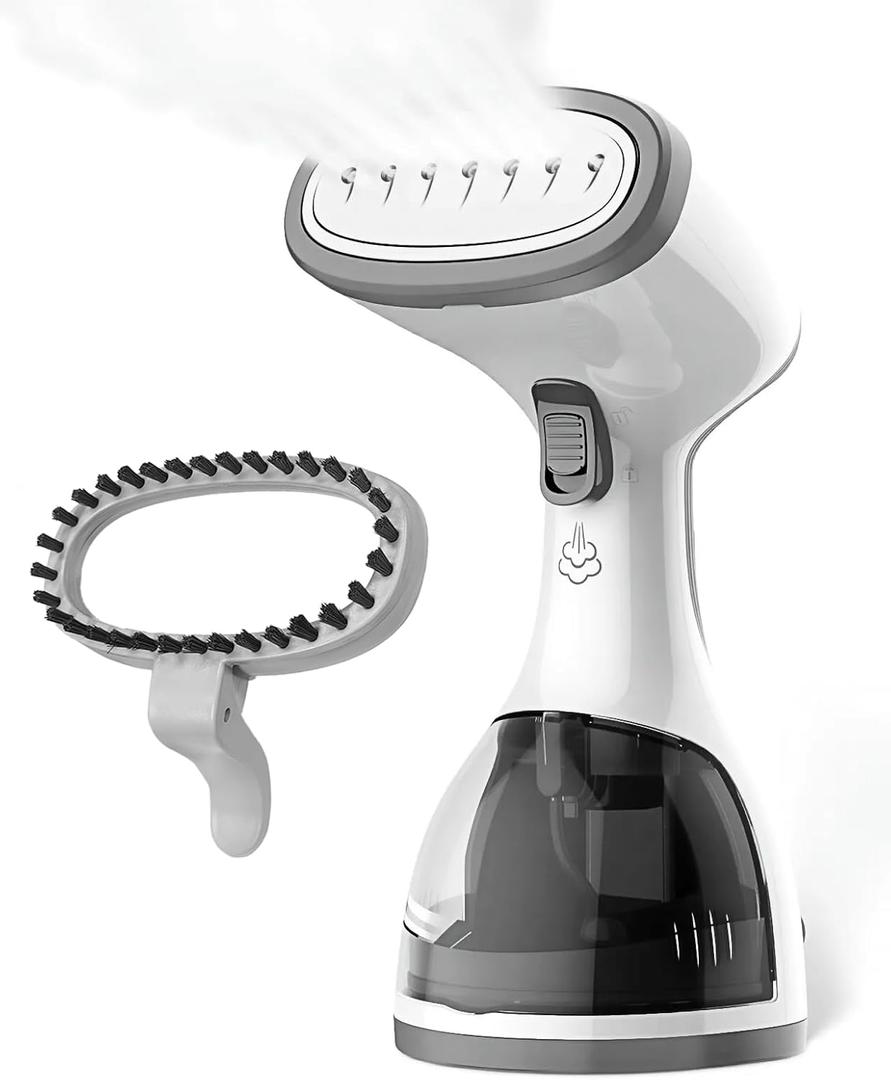 Steamer for Clothes 1500W30S Fast Heat Plancha a Vapor Para Ropa, 260ML Water Tank Clothing Garment Fabric Iron Travel Steamer Handheld Portable for Wrinkles (Grey)