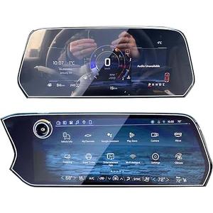 EUEKY 2pcs 2025 2026 Tahoe Suburban Tempered Glass Screen Protector Accessories 2025 2026 Tahoe Suburban Dash 11'' & 17.7" Nav. Screen Protector 2025 Tahoe z71 Suburban