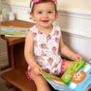 UNICOMIDEA Baby Girl Clothes 0-24 Months Floral Sleeveless Baby Cowgirl Newborn Romper Jumpsuit Outfit Set with Headband (White)