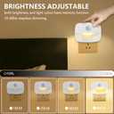 Sossi Motion Sensor Night Light Plug in 4 Pack,10-60Lm Stepless Dimming,3 Light Modes with Memory, Smart Night Lights Plug Into Wall Sensor, Dusk to Dawn Sensor for Bedroom, Toilet, Hallway, Kitchen