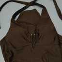 SUUKSESS Women Sexy Tummy Control One Piece Swimsuits Halter U-Wire Bathing Suit (Deep Brown, M)