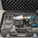 Electric Hydraulic Cable Lug Crimping Tool 6 Ton Hydraulic Electrical Wire Terminal Cable Lugs Crimper Rechargeable Crimping Tool Kits with 8 Dies, 12 AWG to 2/0 AWG