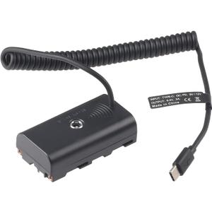 FocusFoto USB-C to NP-F550 Dummy Battery Adapter Cable for Sony NP-F970 NP-F570 NP-F750 NP-F770 F960 F530 F330 to Power Camera Field Monitor Video LED Light DSLR Mirrorless Camera