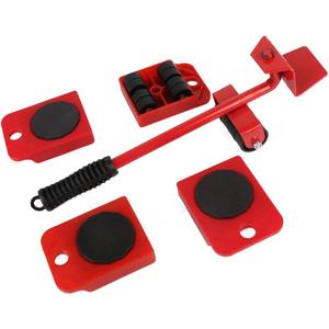 Furniture Lifter Easy to Move Slider 5 Piece Mobile Tool Set, Heavy Furniture Appliance Moving and Lifting System - Maximum Load Weight 330Lbs