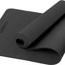 Yoga Mat Non Slip, Pilates Fitness Mats, Eco Friendly, Anti-Tear 1/4" Thick Yoga Mats for Women, Exercise Mats for Home Workout with Carrying Sling and Storage Bag (Black)