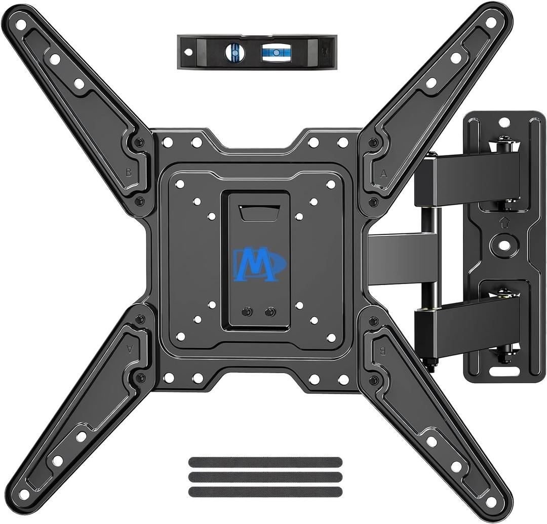 Mounting Dream UL Listed TV Wall Mount for Most 26-55 Inch TVs, Full Motion TV Mount with Perfect Center Design, Articulating Wall Mount TV Bracket Swivel and Tilt, Max VESA 400x400mm, Up to 77LBS