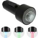 Kitchen Faucet Pull Down Spray Head with LED Lights 3-Function Sink Spray Nozzle Fit for Kitchen Sink Faucet Pull-Down Spring Single Handle Stainless Steel faucets (Matte black)