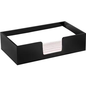 Acrylic Guest Towel Napkin Holder,Black Bathroom Paper Hand Towels Storage Tray,Disposable Paper Towel Holder for Bathroom,Kitchen,Parties,Weddings, Hotel and Restaurant
