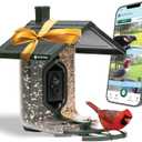 Smart Bird Feeder: AI Bird ID, Solar Power, Wi-Fi Connectivity, Sends HD Pictures and Videos to Your Phone, Two Seed Bins, Multiple Mounting Options - Best Smart Bird Feeder