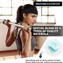 2 x Sports Headbands for Women, Moisture Wicking Workout Headband, Stylish Comfortable and Stretchy Non Slip Headband, Sports, Yoga, Running Essentials for Women, Sweat Absorption and Quick Drying (Black/White/Grey)