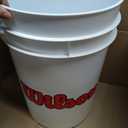 WILSON Sporting Goods Ball Bucket with Lid, White