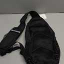 WATERFLY Crossbody Sling Backpack Sling Bag Travel Hiking Chest Bag Daypack (Black)