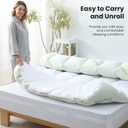 Mattress Pad - Bamboo Viscose Mattress Protector, Quilted Fitted Pillow Top Mattress Topper with Deep Pocket, Full Size