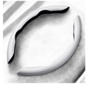 2 Pcs Carbon Fiber Steering Wheel Cover for Cadillac Lyriq Optiq Vistiq GT4 SRX ELR, Anti-Skid Steering Wheel Cover, Segmented Steering Wheel Protector, Comfortable Grip, Durable,B White