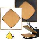 Heat Press Covers 15x15 Inch 2 Piece Set for Top and Bottom Platens | Reusable Teflon Material Heat Press Protective Covers for Sublimation, DTF and Heat Press Transfers