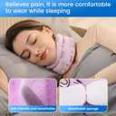 Velpeau Fashion Neck Brace for Sleeping -Soft Cervical Collar for Snooze, Anti Snoring, Sleep Apnea, Foam Wraps Keep Vertebrae Stable Relief Pain and Support for Women & Men (Pink, M: 11.5-14 inch)