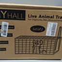 2-Pack Rat Traps Humane Live Mouse Vole Chipmunk Trap Cage for Indoors and Outdoors (Black)
