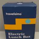 TRAVELISIMO Electric Lunch Box for Adults 100W Heated Lunch Box For Men 1.5L Stainless Steel Portable Food Warmer, 12/24/110V for Travel & Work, Loncheras Electricas Para Calentar Almuerzo (Black)