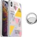 OtterBox Symmetry Series Slim Case for iPhone Xs MAX + Phone Ring Holder Kickstand with Degree Rotation - Bundle - Love Triangle