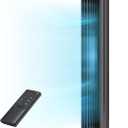DREO Tower Fan for Bedroom, 90 Oscillating Fans that Blow Cold Air, 5 Speeds, 4 Modes with 26ft/s Velocity, 12H & 28dB Quiet Timer, Remote, Touch, 40" Standing Floor Fan for Home Office, Black